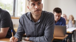 Mature Male Student Attending Adult Education Class